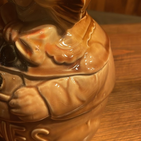 VINTAGE ROYAL SEALY JAPAN PETER RABBIT EASTER BUNNY COOKIE JAR BROWN - Picture 7 of 13